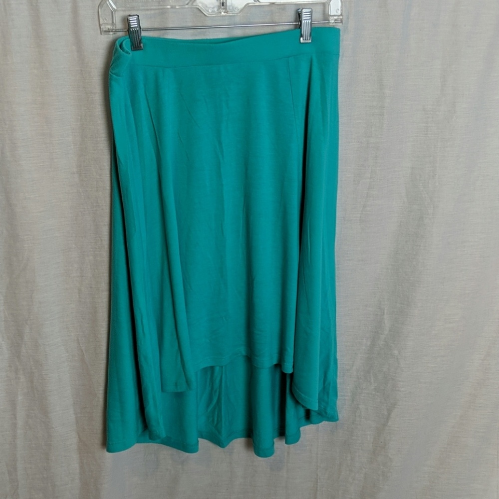 Turquoise high low skirt